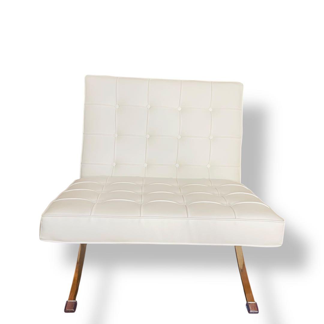 超美品 バルセロナチェア　リプロダクト ソファチェア オットマン付き 1人用