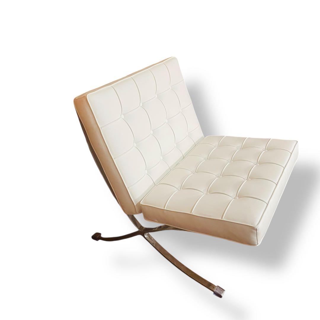 超美品 バルセロナチェア　リプロダクト ソファチェア オットマン付き 1人用