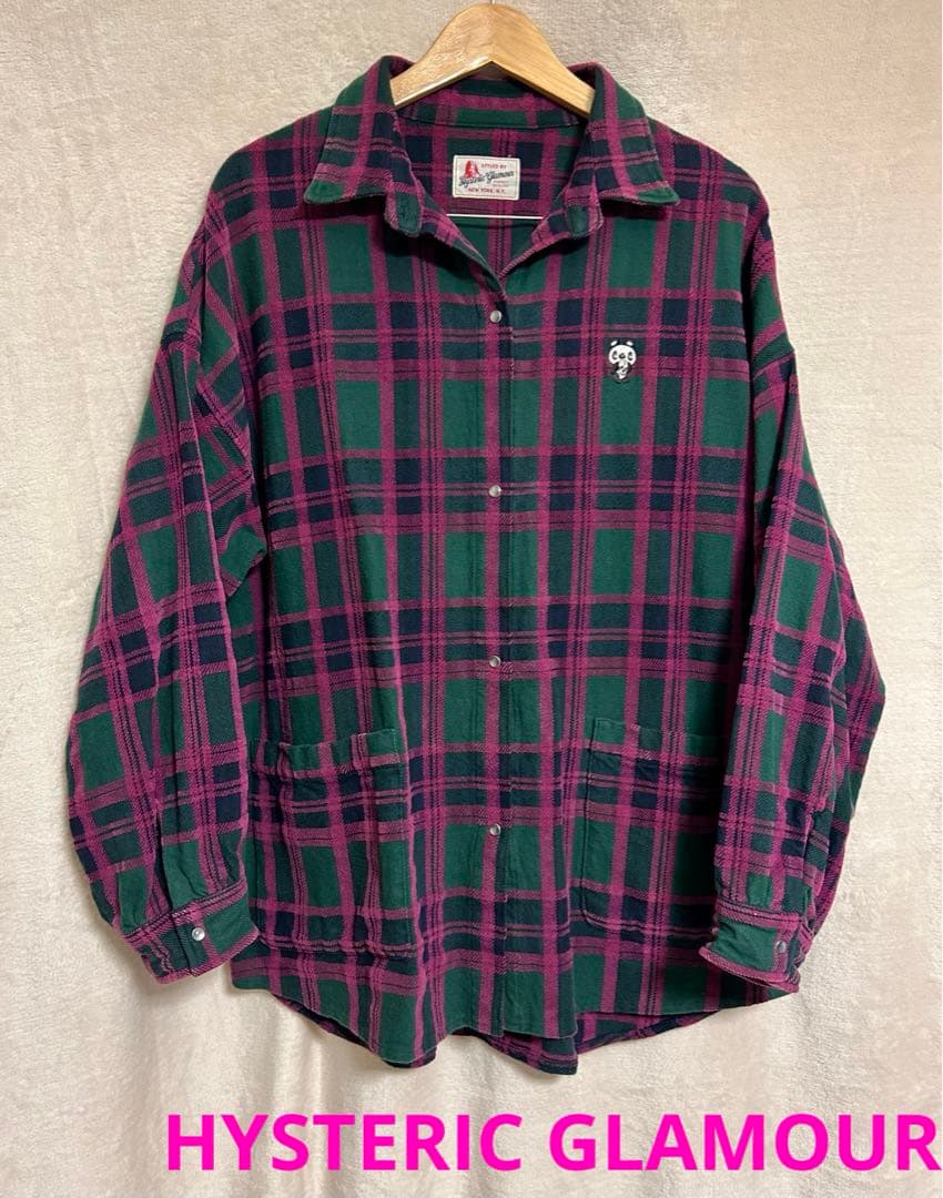 【希少】HYSTERIC GLAMOUR チェックジャケット パープル