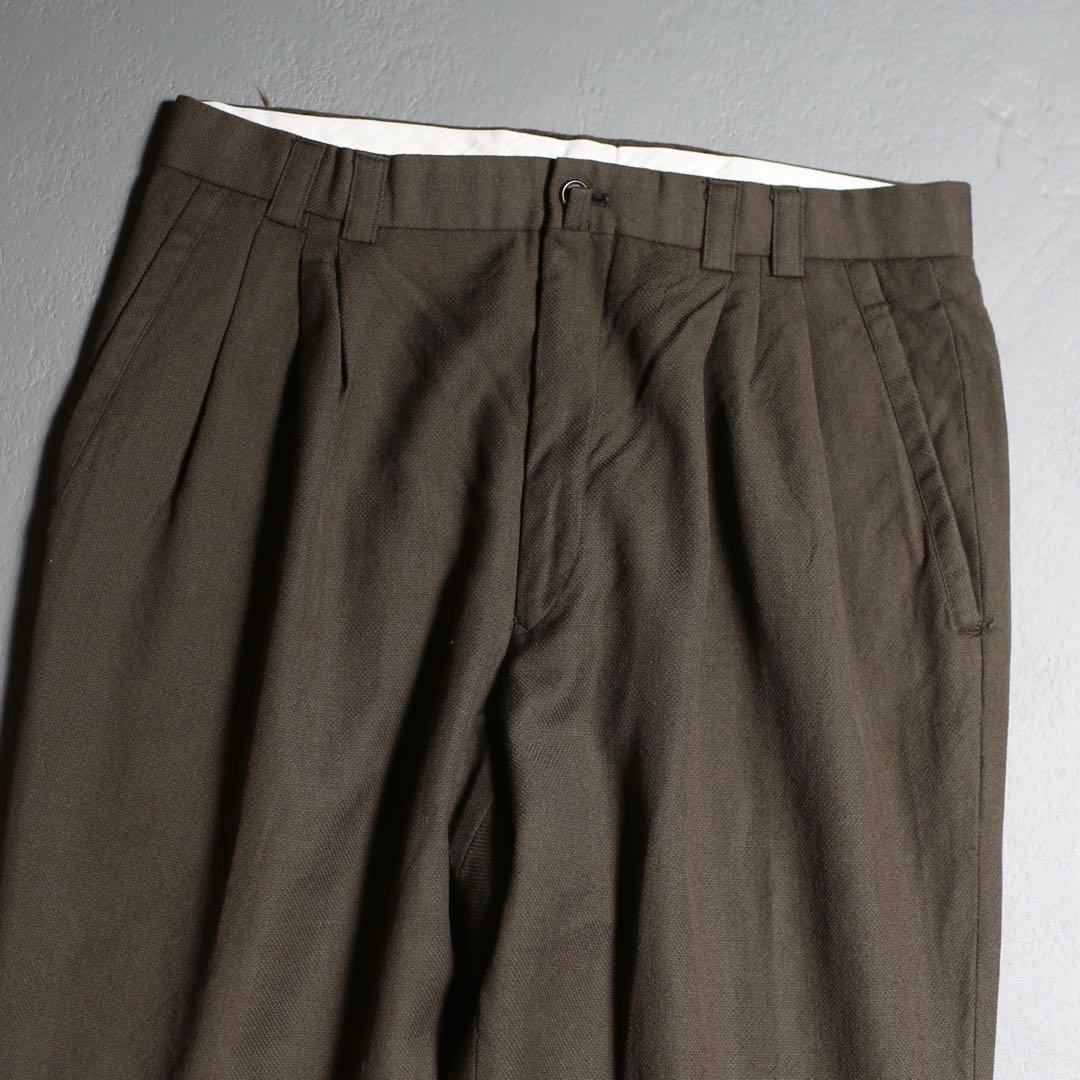 神シルエット◎ 80s~ Vintage 3 Tuck Wool Slacks