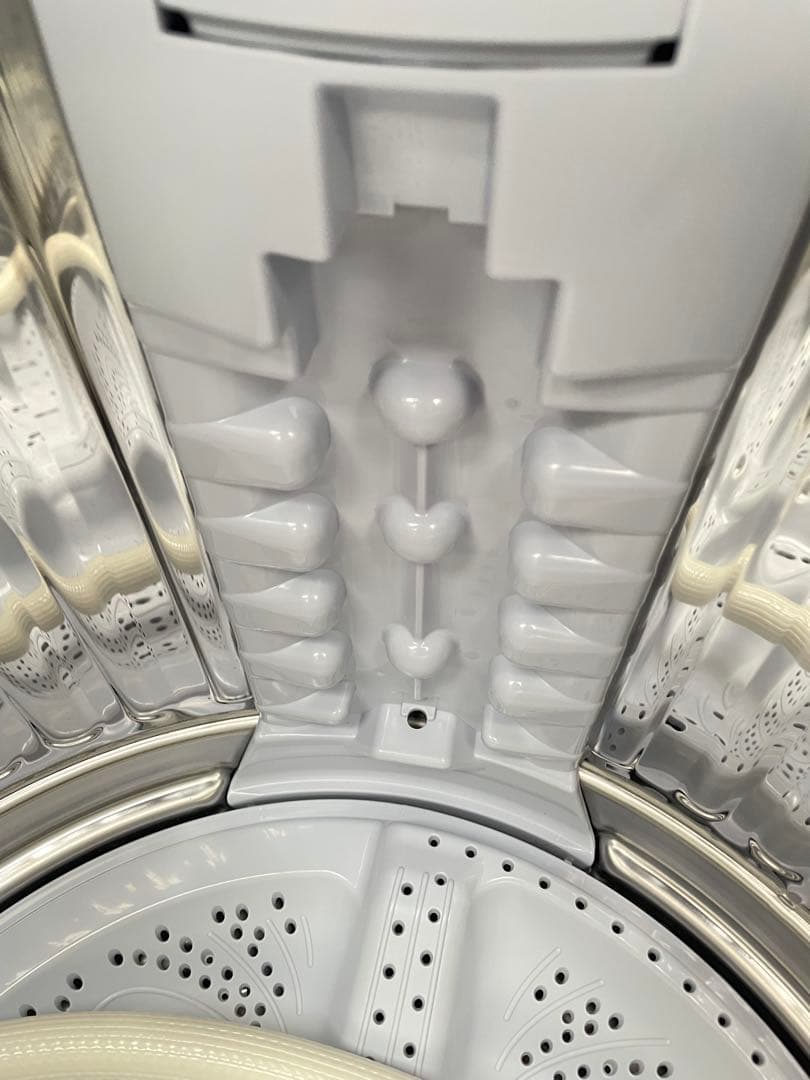 958 シャープ 5.5kg洗濯乾燥機 熱乾燥搭載 穴なし槽 黒カビ抑制 高年式