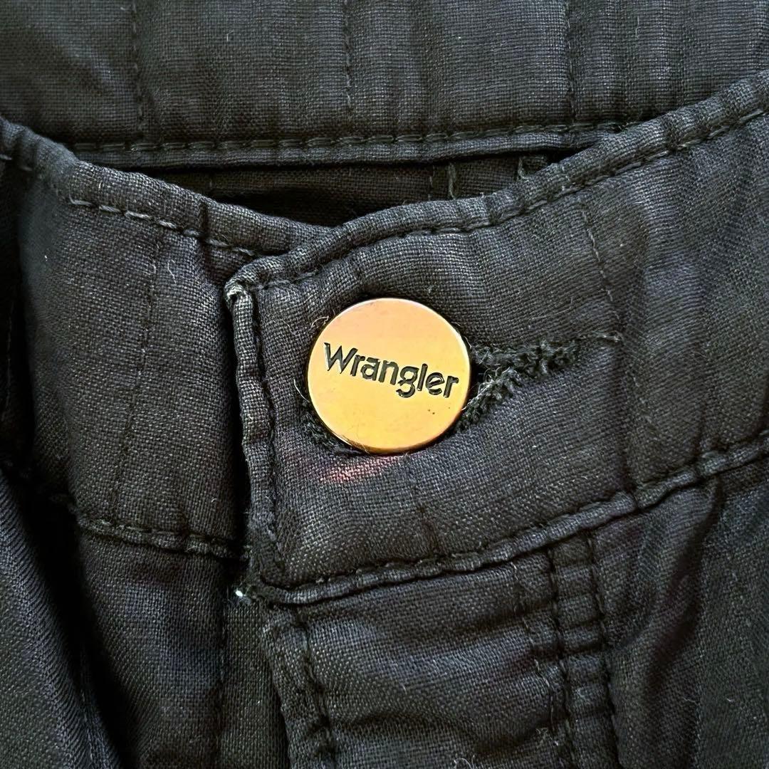 80s【Wrangler】ベルギー製 中綿入りキルトパンツ Black L