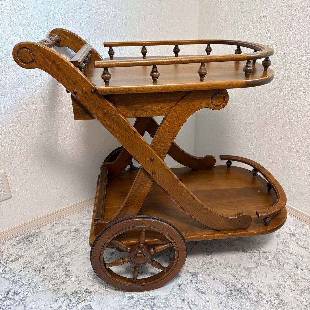 カリモク　キッチンワゴン　キッチンカート サービングワゴン　バーカート　移動可能