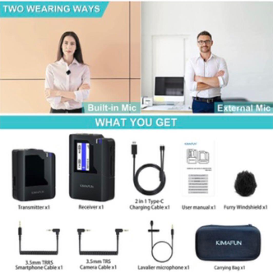 ワイヤレスマイク 付けクリップマイク