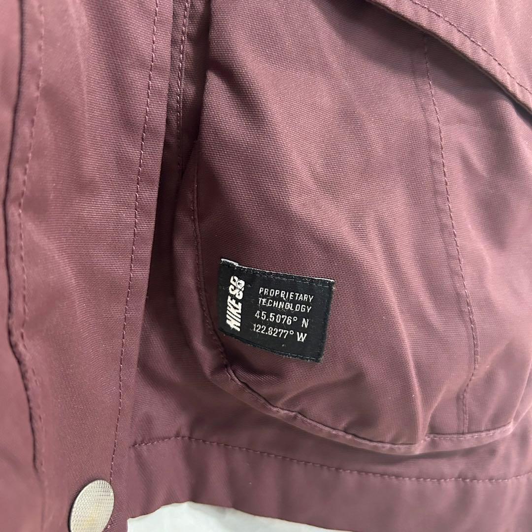 激レア　NIKE SB ナイキ　ファー　フード　コート　レディース　L ボルドー