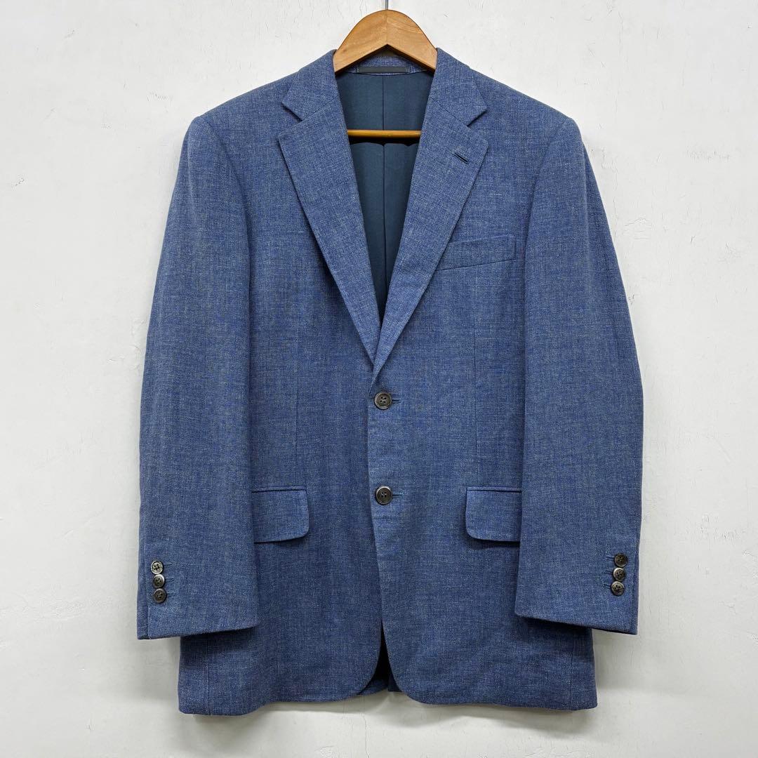 HUNTSMAN BESPOKE テーラードジャケット ブルー ウール 日本製