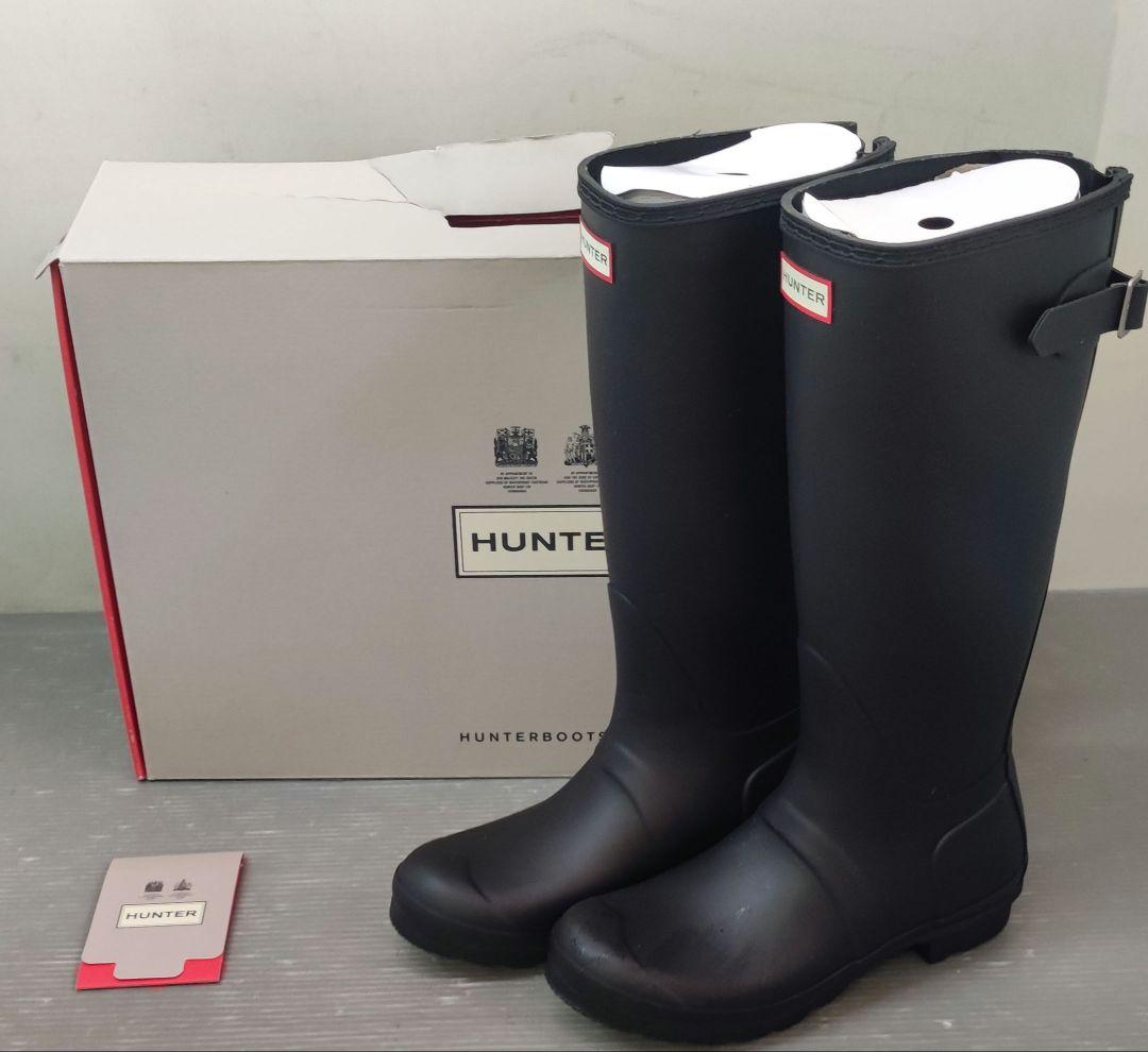 HUNTER ブラック 長靴 バックル付き 箱付き