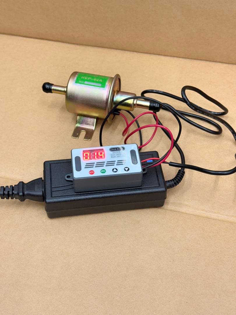 廃油ストーブ用　　12Ｖポンプ　ポンプ作動遅延タイマー連続機能付き