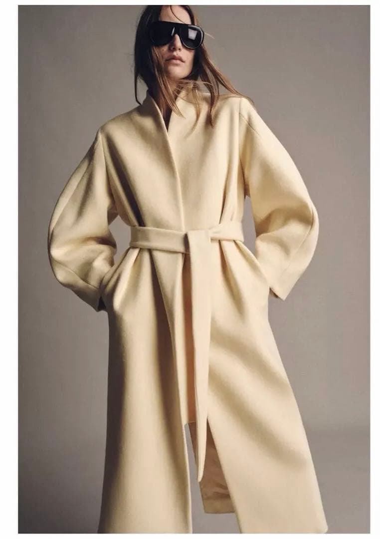 ZARA オーバーサイズウール混紡コート M