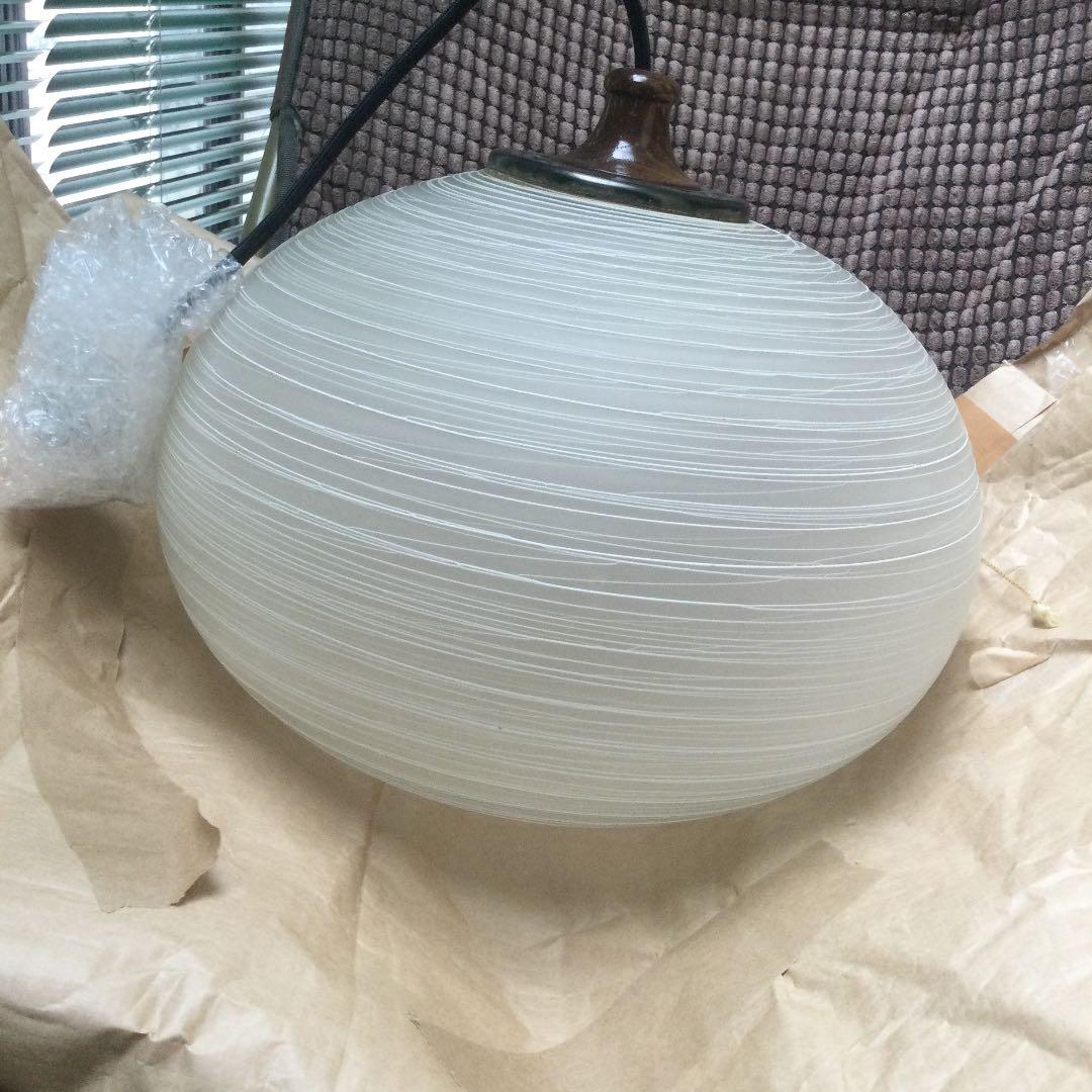 糸巻きガラスのペンダントライト、ビンテージ