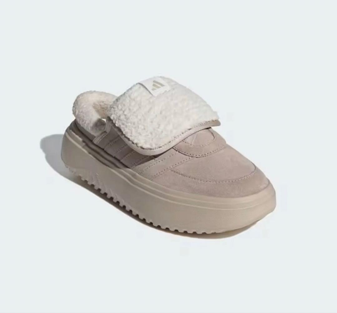 adidas アディダス 24.5cm ボア付き サンダル ミュール