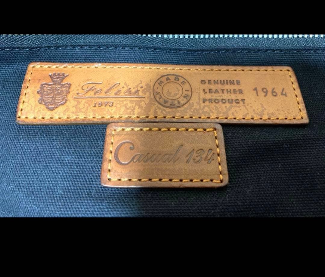 フェリージ　ボストン　ビジネスバック　ネイビー