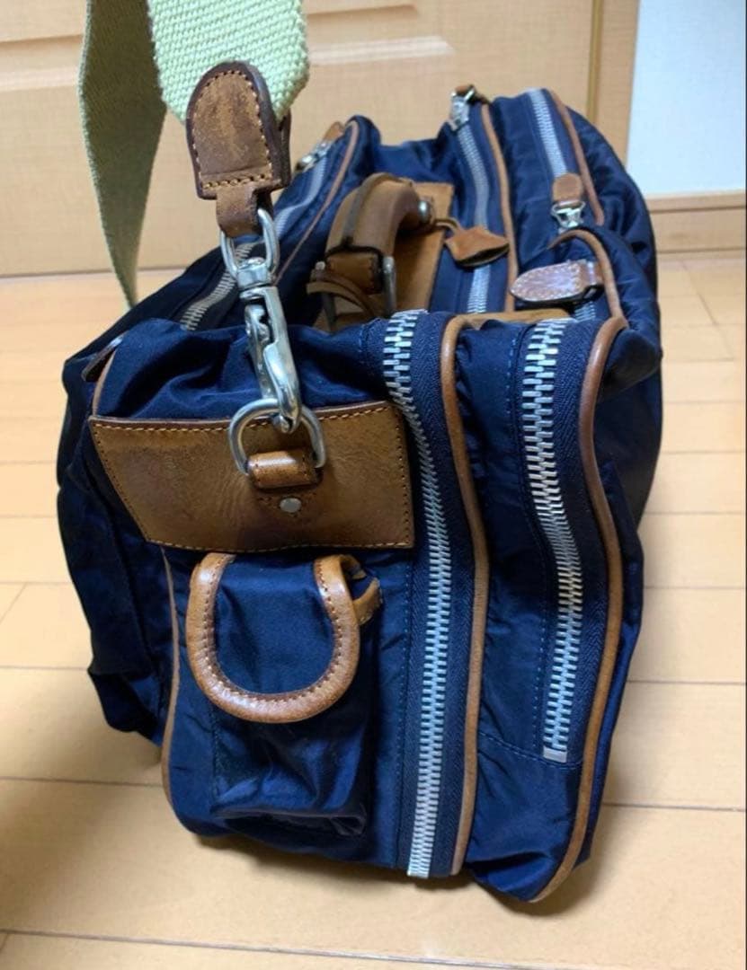 フェリージ　ボストン　ビジネスバック　ネイビー