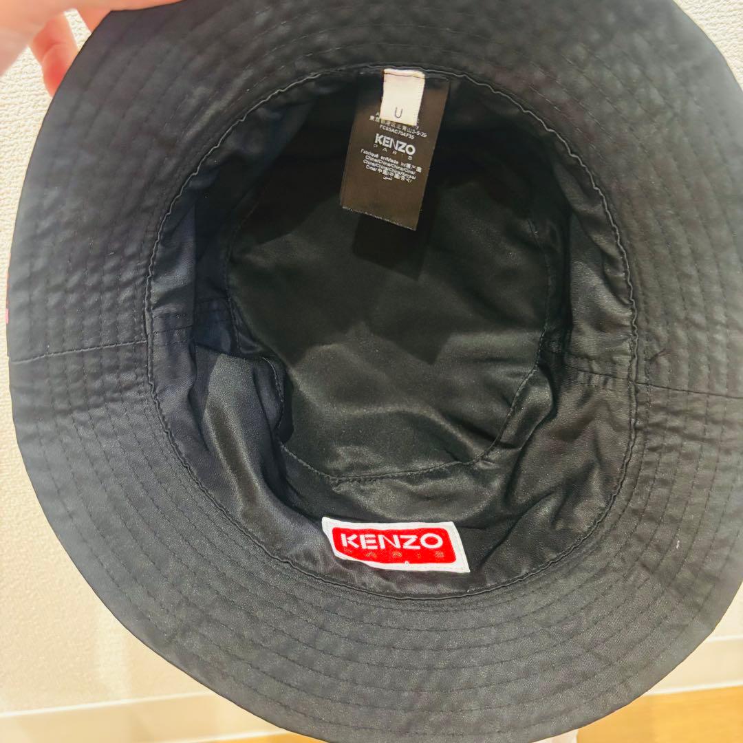 美品★KENZO ケンゾー バケットハット ハット 黒 花柄 メンズ レディース