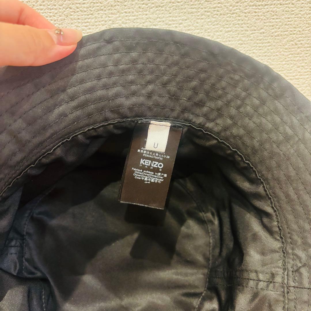 美品★KENZO ケンゾー バケットハット ハット 黒 花柄 メンズ レディース