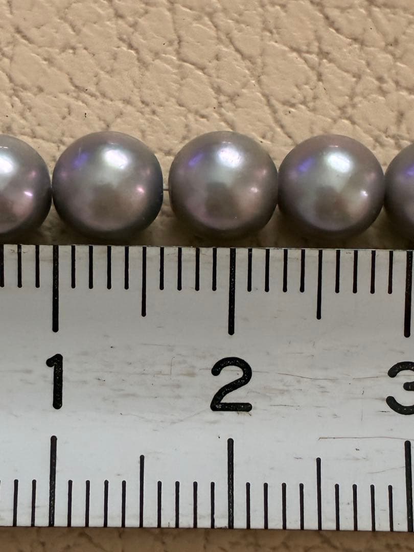 週末セール　TASAKI グレー　パールネックレス