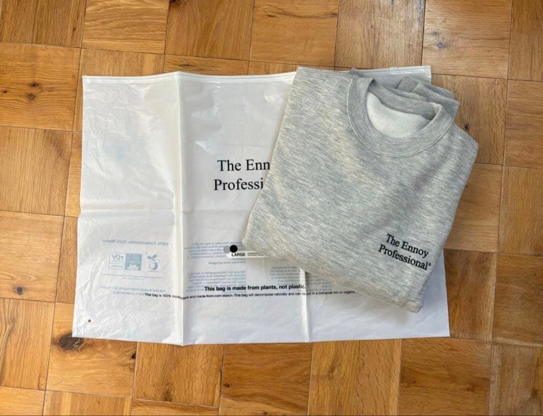 ENNOY PROFESSIONAL CREW SWEAT グレー　S