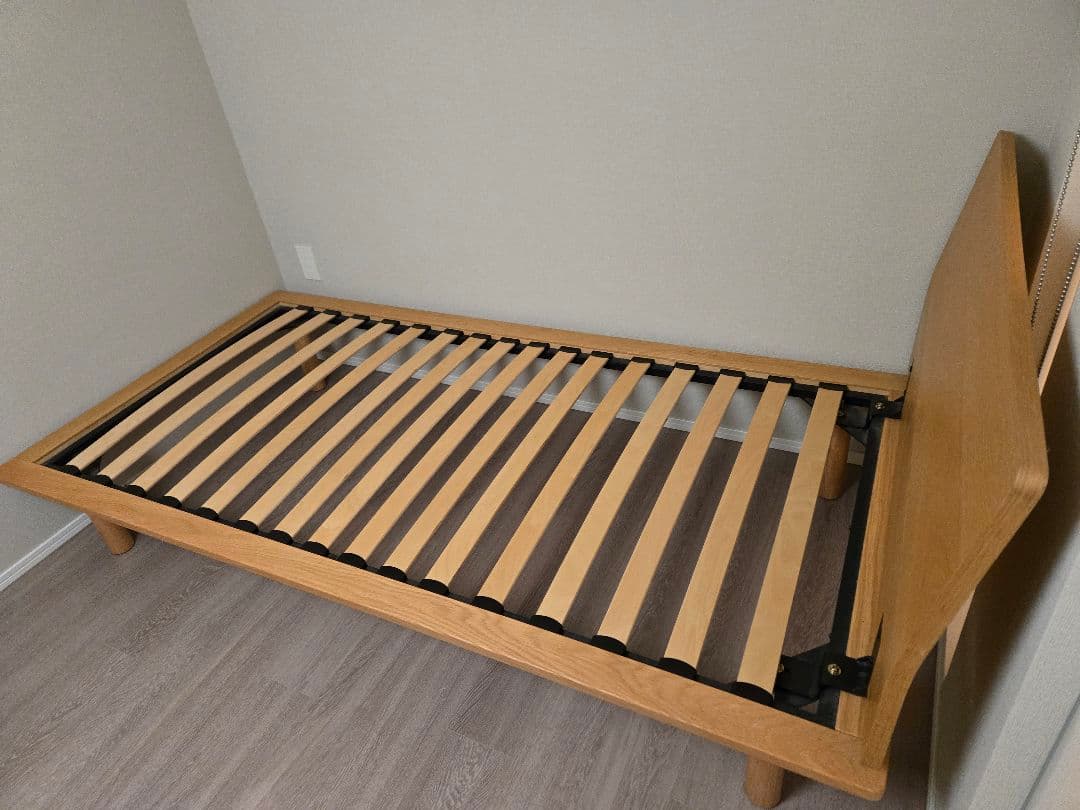 無印　ベッドフレーム　シングル　オーク材