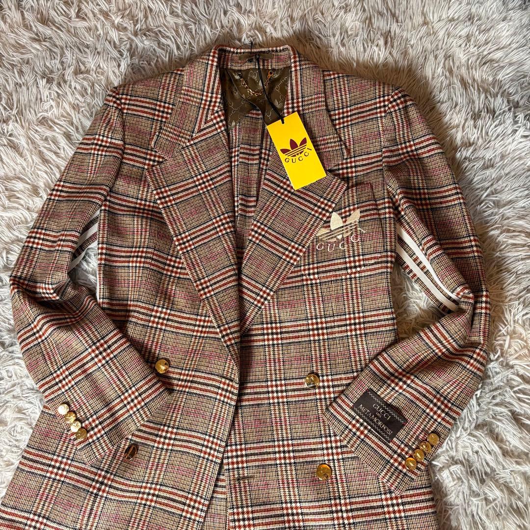 【タグ付き】GUCCI グッチ アディダス 金ボタン　ダブル　ジャケット