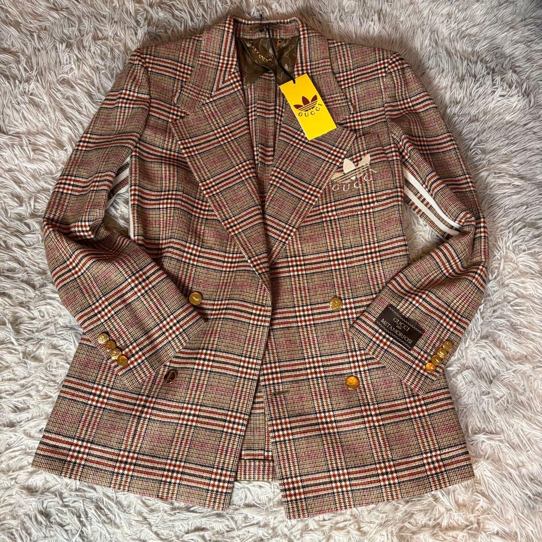 【タグ付き】GUCCI グッチ アディダス 金ボタン　ダブル　ジャケット