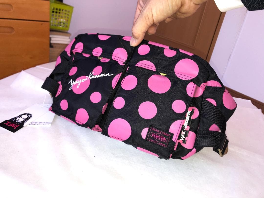 激美品　ポーター　草間彌生　ウエスト　ポーチ　ボディー　バッグ　タンカー　旅行