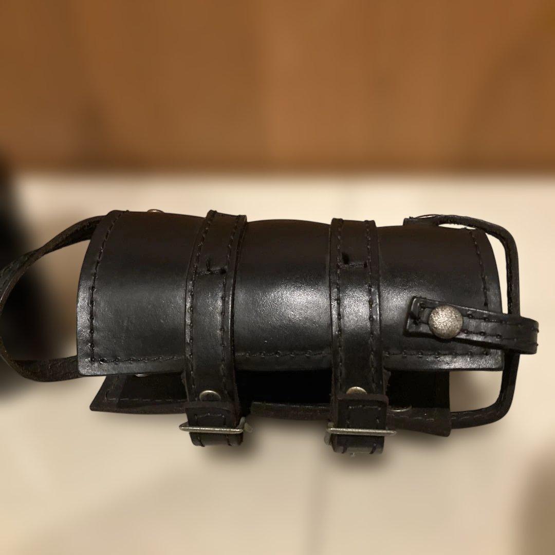 バイク　ガソリン携行缶　携行缶ホルダー　セット　レザー　本革