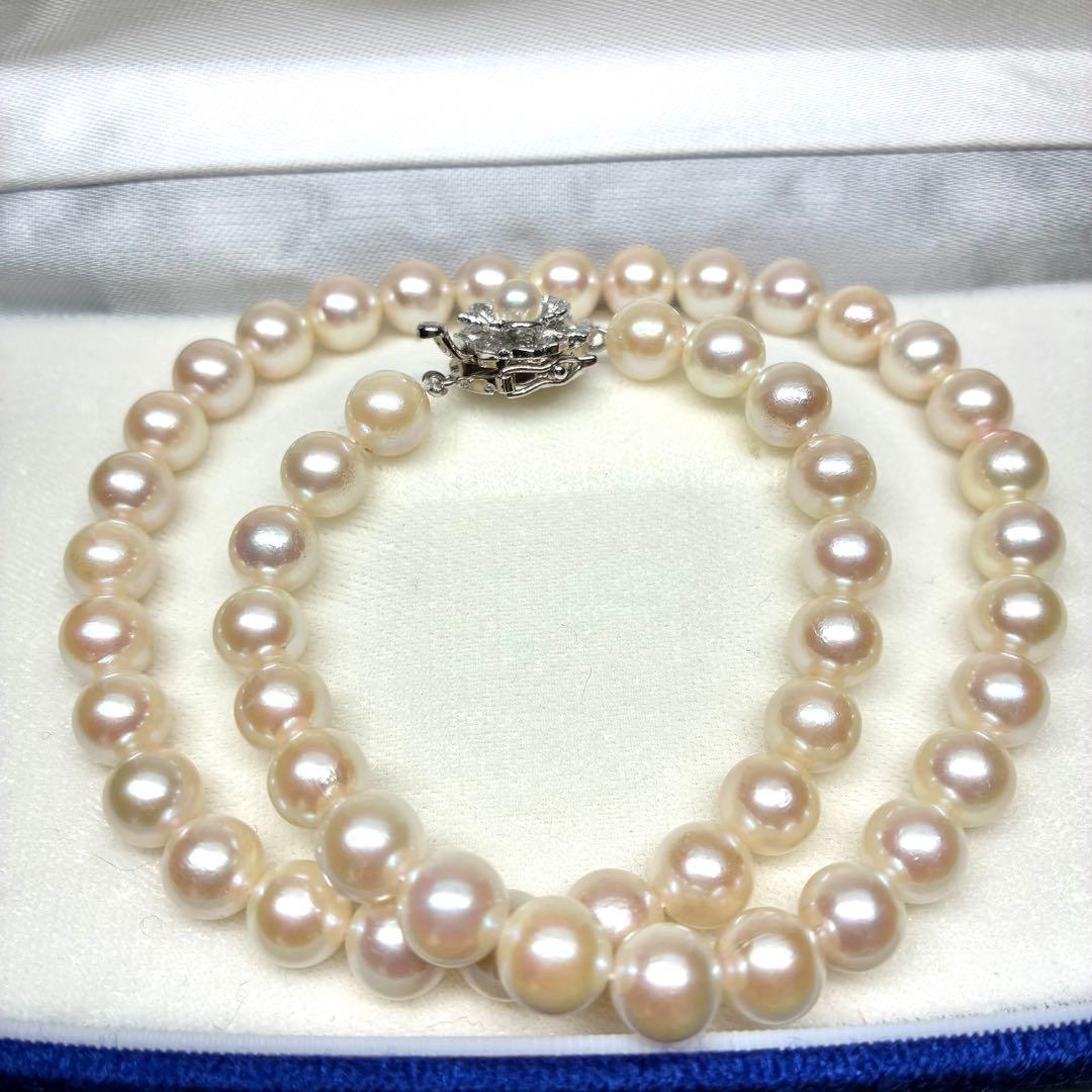 ジュエリーマキ　あこや真珠 ネックレス 8.0-8.5 パール　シルバー　本真珠