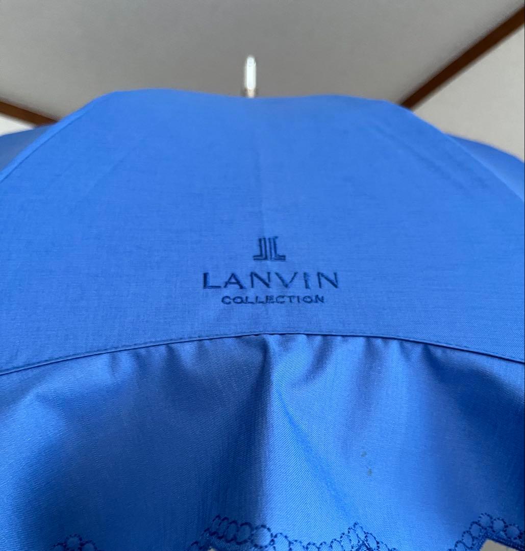 素敵に…LANVIN ロイヤルブルー⭐︎ フリル日傘⭐︎一級遮光