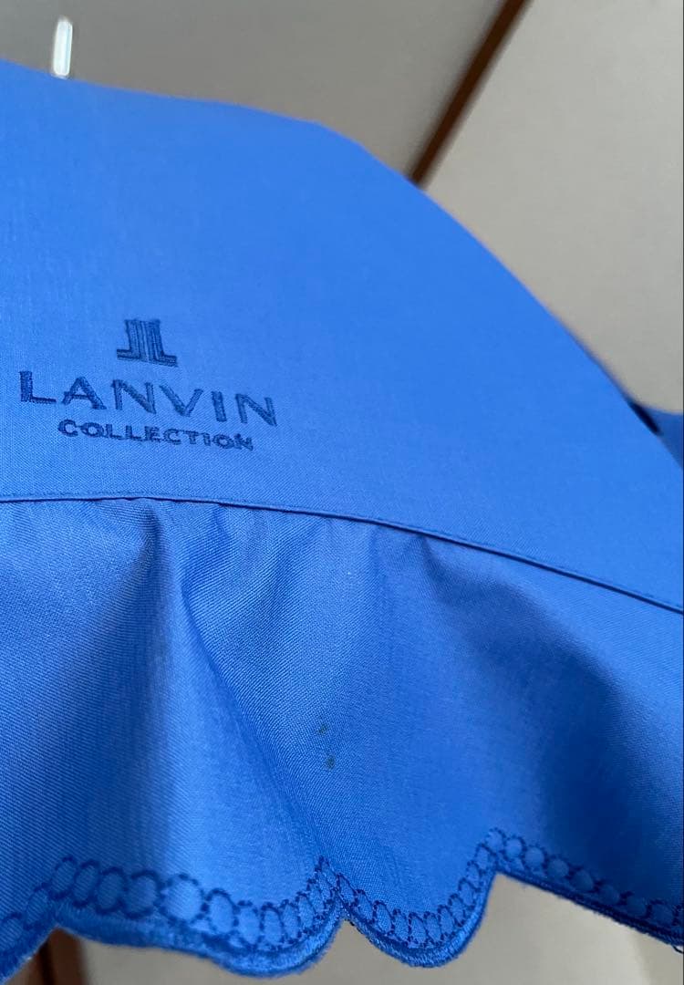 素敵に…LANVIN ロイヤルブルー⭐︎ フリル日傘⭐︎一級遮光