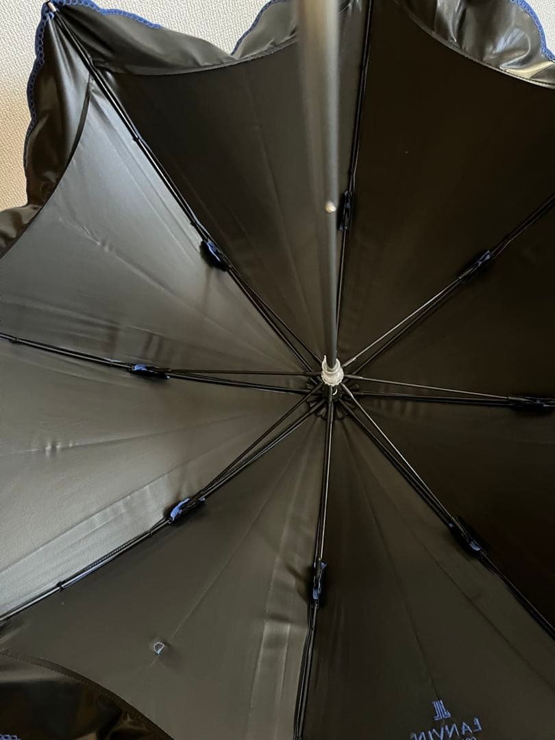 素敵に…LANVIN ロイヤルブルー⭐︎ フリル日傘⭐︎一級遮光