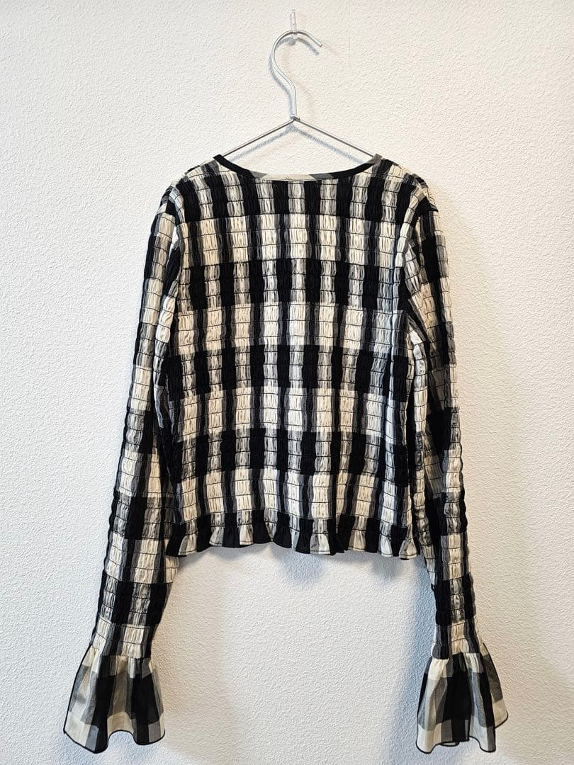 CLANE SHIRRING DESIGN BLOUSE MIX サイズ1