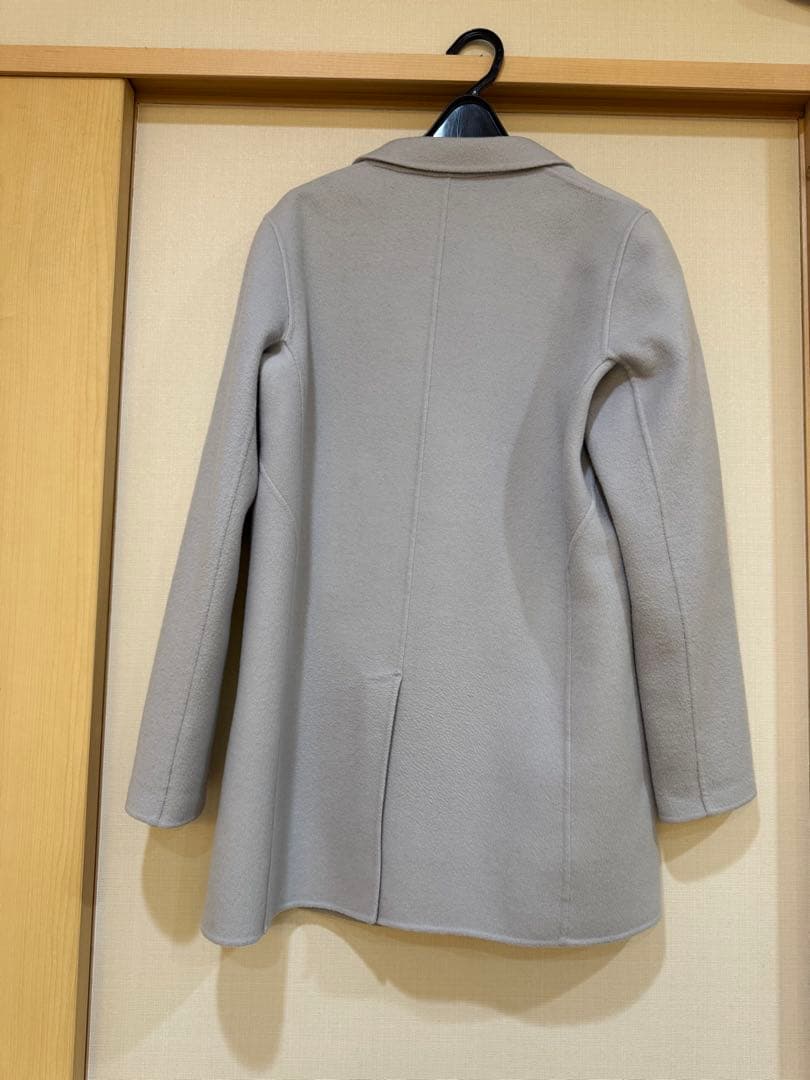 ICB 美品 カシミヤ混 ウールコート アイスブルー M 9号