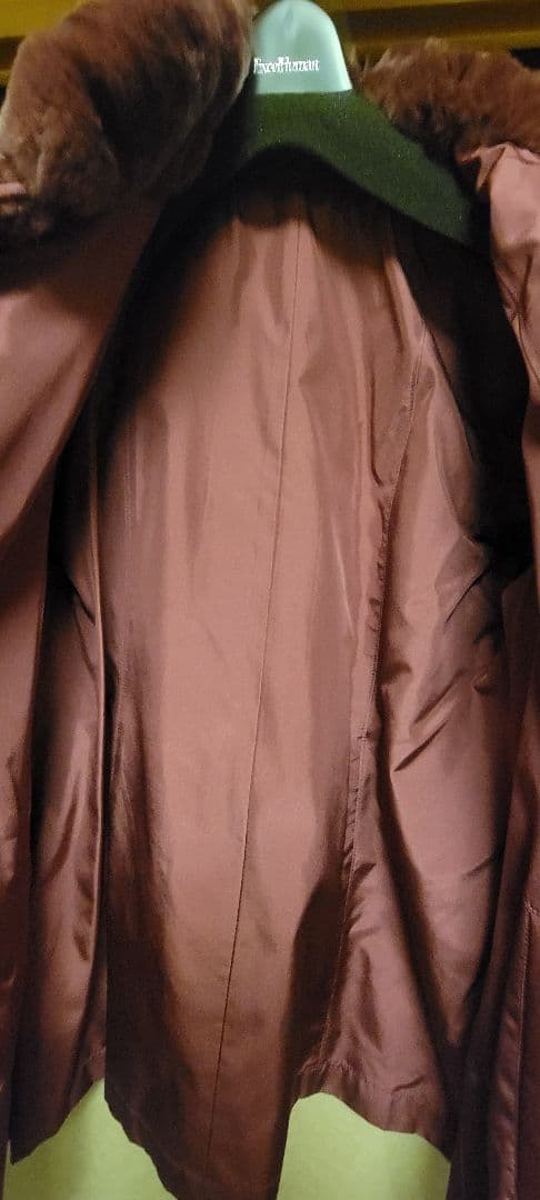 即購入OK　ExcelHuman パープル 毛皮コート