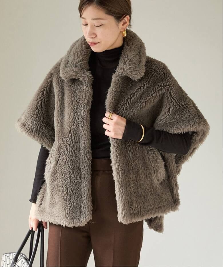 【TICCA】ウールファーポンチョ