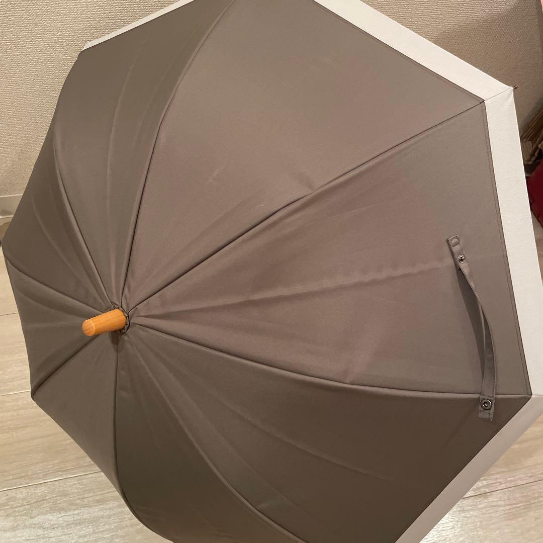 ❤️人気の新色　サンバリア100 S 長傘モスグレー×白 晴雨兼用日傘