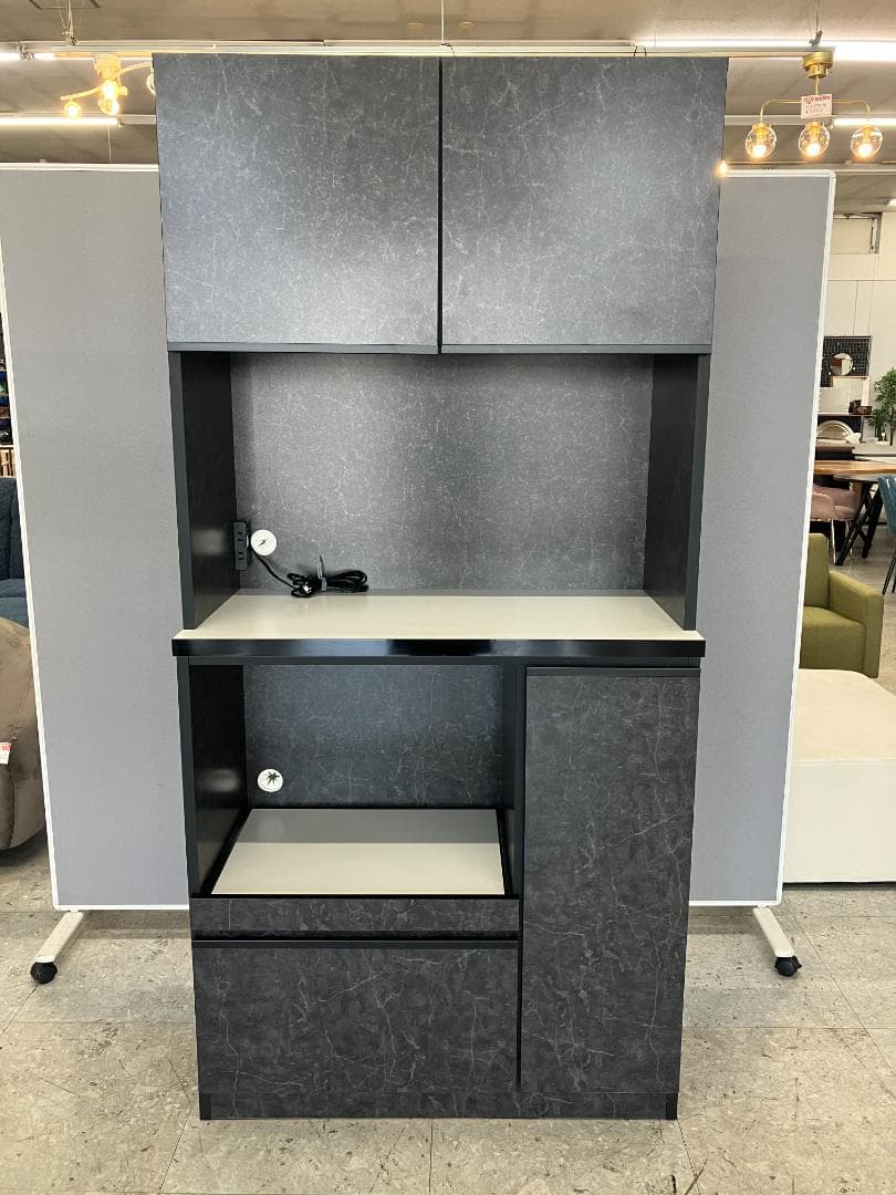 食器棚 ブラック