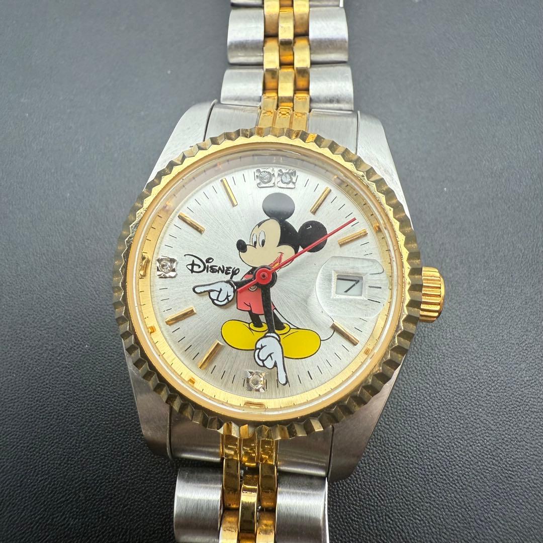 超超希少/限定1000本/稼働品✨ミッキーウォッチ 腕時計 ダイヤ付 世界限定