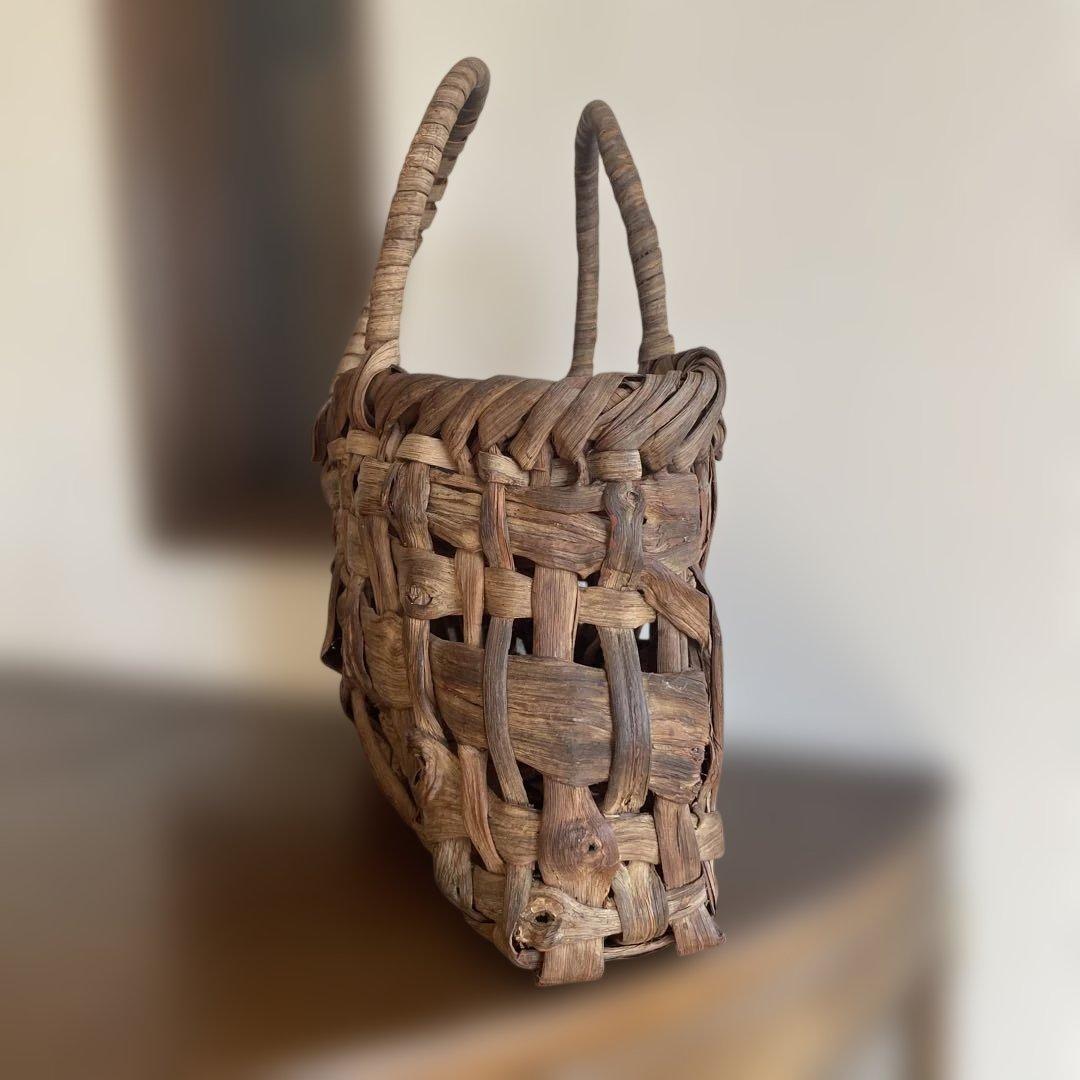 山葡萄乱れ編みカゴバッグ