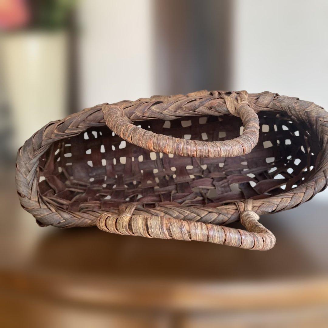 山葡萄乱れ編みカゴバッグ