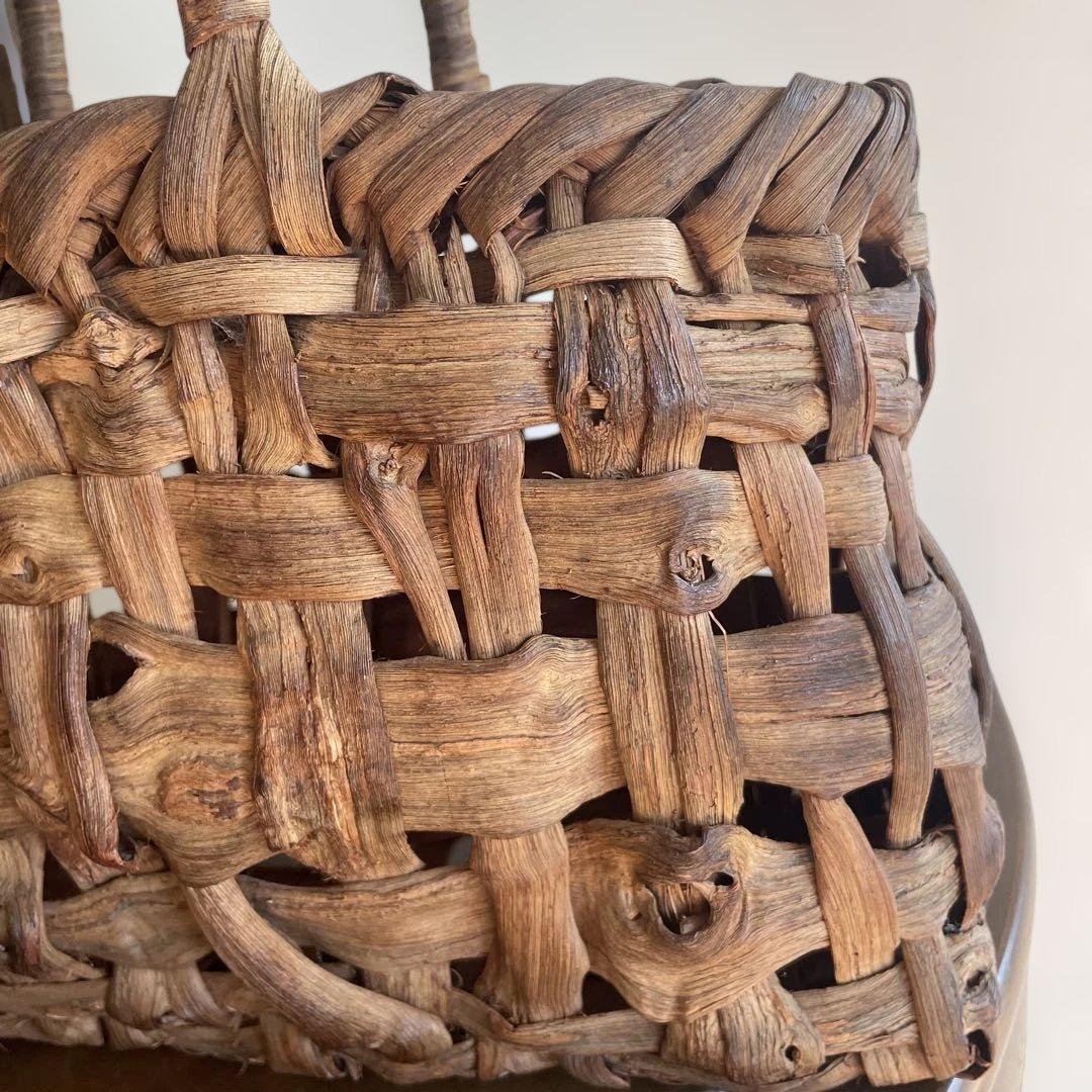 山葡萄乱れ編みカゴバッグ