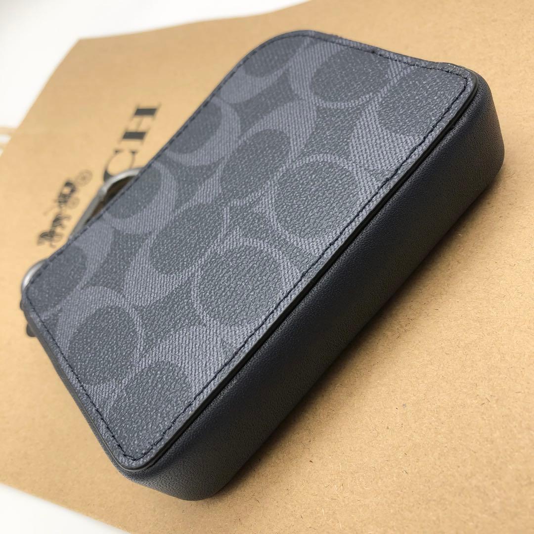 【COACH☆新品】デニム☆Lジップ キー ケース シグネチャー キャンバス☆