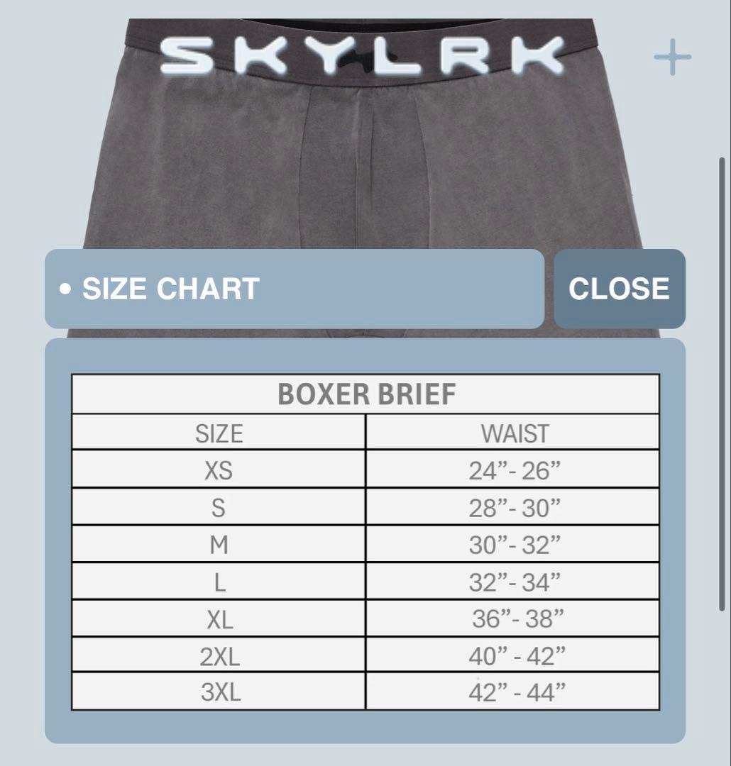 完売品［新品・未開封］SKYLRK グレー ボクサーパンツ 3枚セット Sサイズ