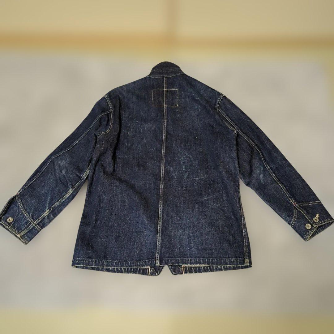 【CUSHMAN】 クシュマン 希少！大戦レプリカ月桂樹ボタンデニムカバーオール