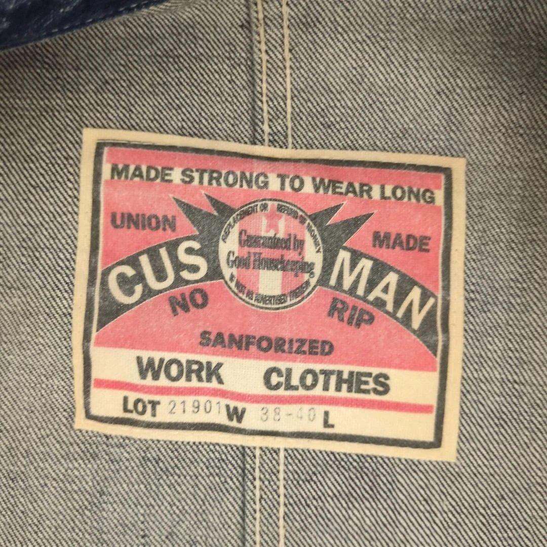 【CUSHMAN】 クシュマン 希少！大戦レプリカ月桂樹ボタンデニムカバーオール