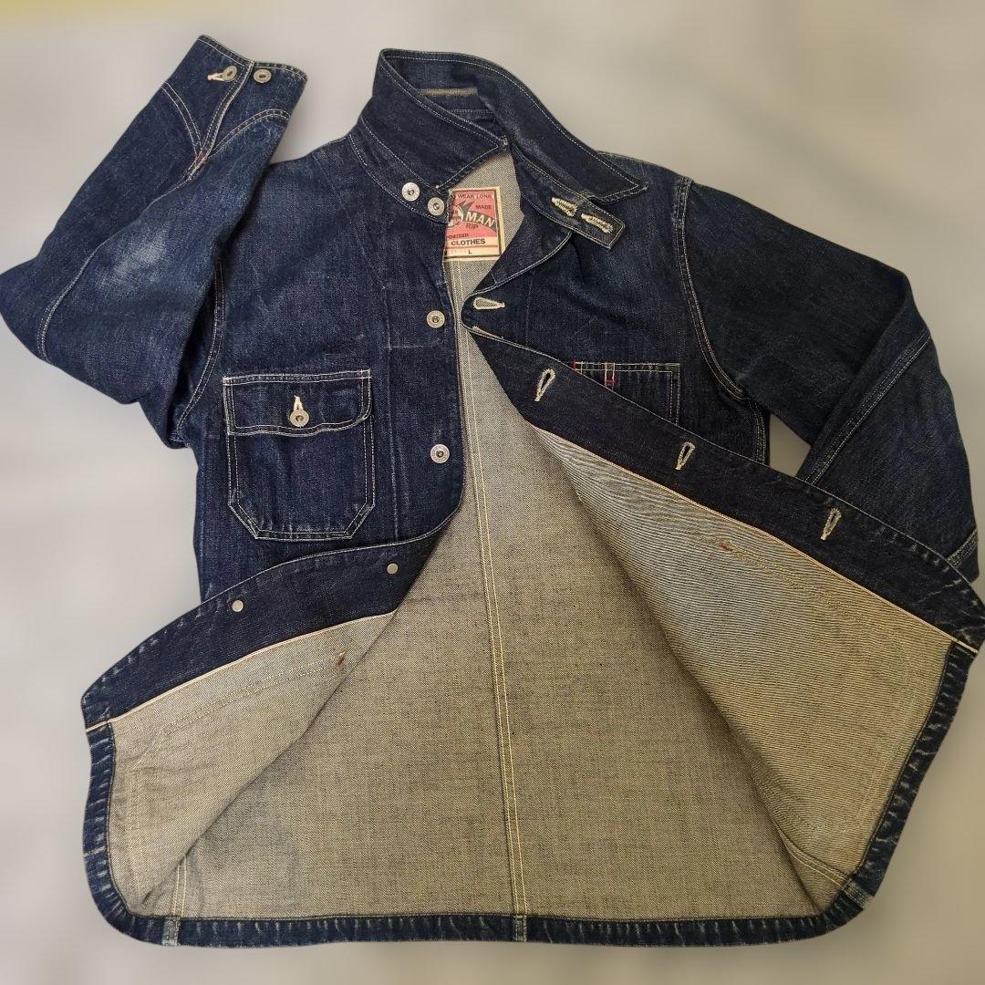 【CUSHMAN】 クシュマン 希少！大戦レプリカ月桂樹ボタンデニムカバーオール