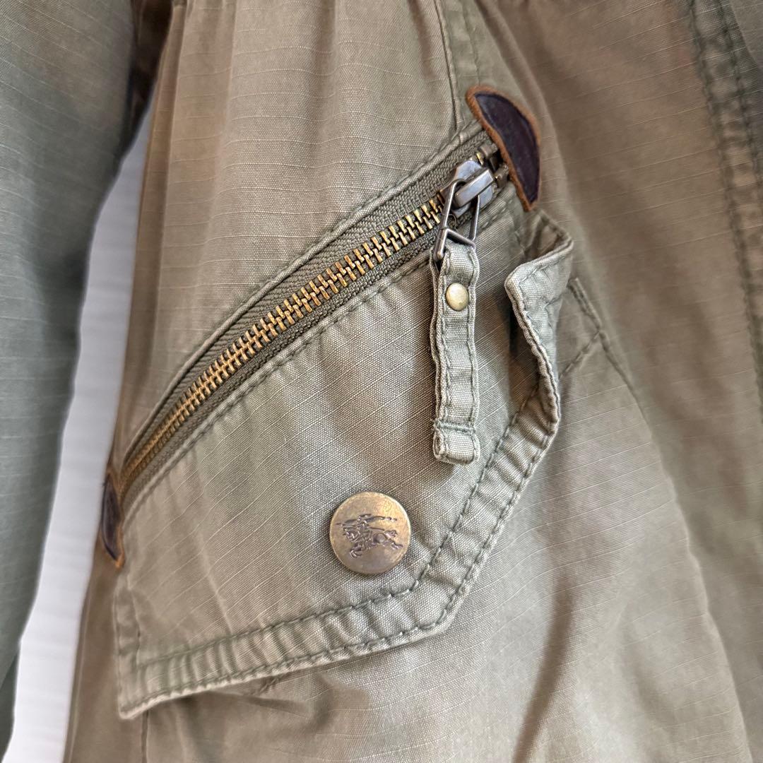 Burberry blue label 38 モッズコート フード付き