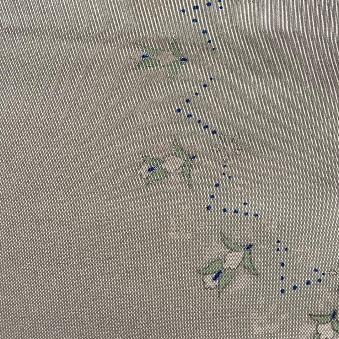 名古屋帯開き仕立て　正絹伊と幸薄パールグレー色