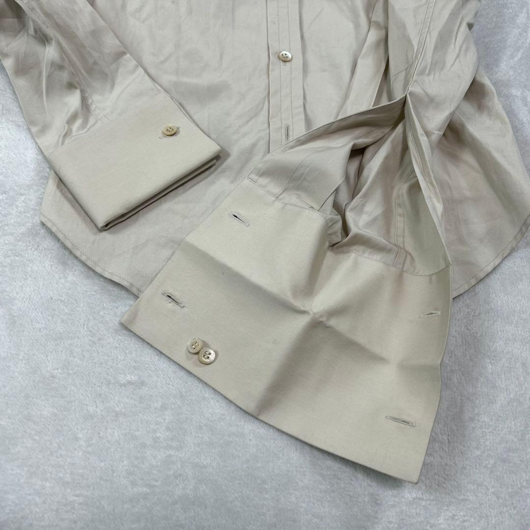J908 新品未使用 M グッチ イタリア製 長袖 シャツ ベージュ レディース