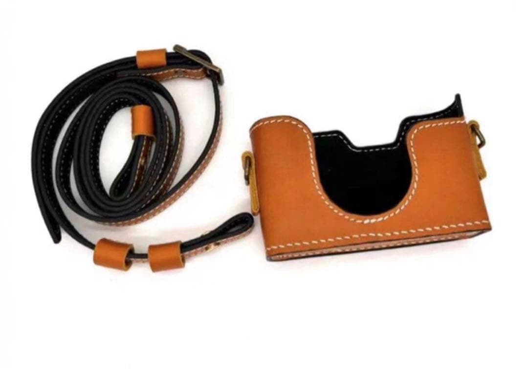 新品 本革 カメラケースとストラップ CONTAX T3用