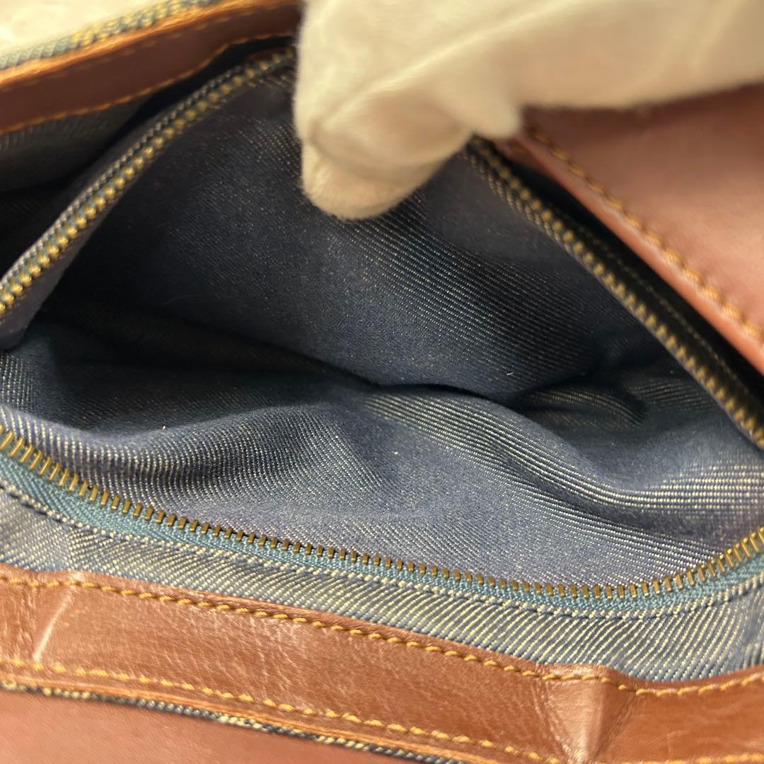 【極美品】 セリーヌ ワンショルダーバッグ パリマカダム デニム ロゴ金具